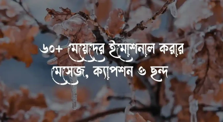 ৬০+ মেয়েদের ইমোশনাল করার মেসেজ, ক্যাপশন ও ছন্দ