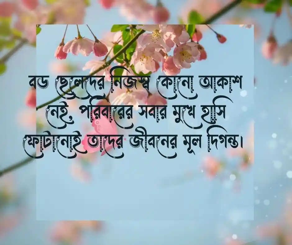 মধ্যবিত্ত পরিবারের বড় ছেলে নিয়ে উক্তি