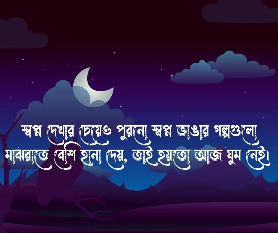 নির্ঘুম রাত নিয়ে স্ট্যাটাস নির্ঘুম রাত নিয়ে ক্যাপশন