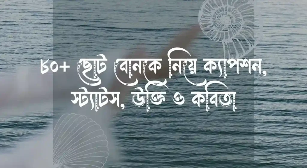 ৮০+ ছোট বোনকে নিয়ে ক্যাপশন, স্ট্যাটস, উক্তি ও কবিতা